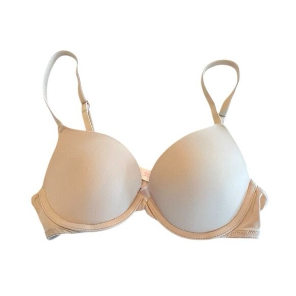 Victorias Secret 32B PINK VS Wear Everywhere  Push up Bra Beige - Picture 1 of 5